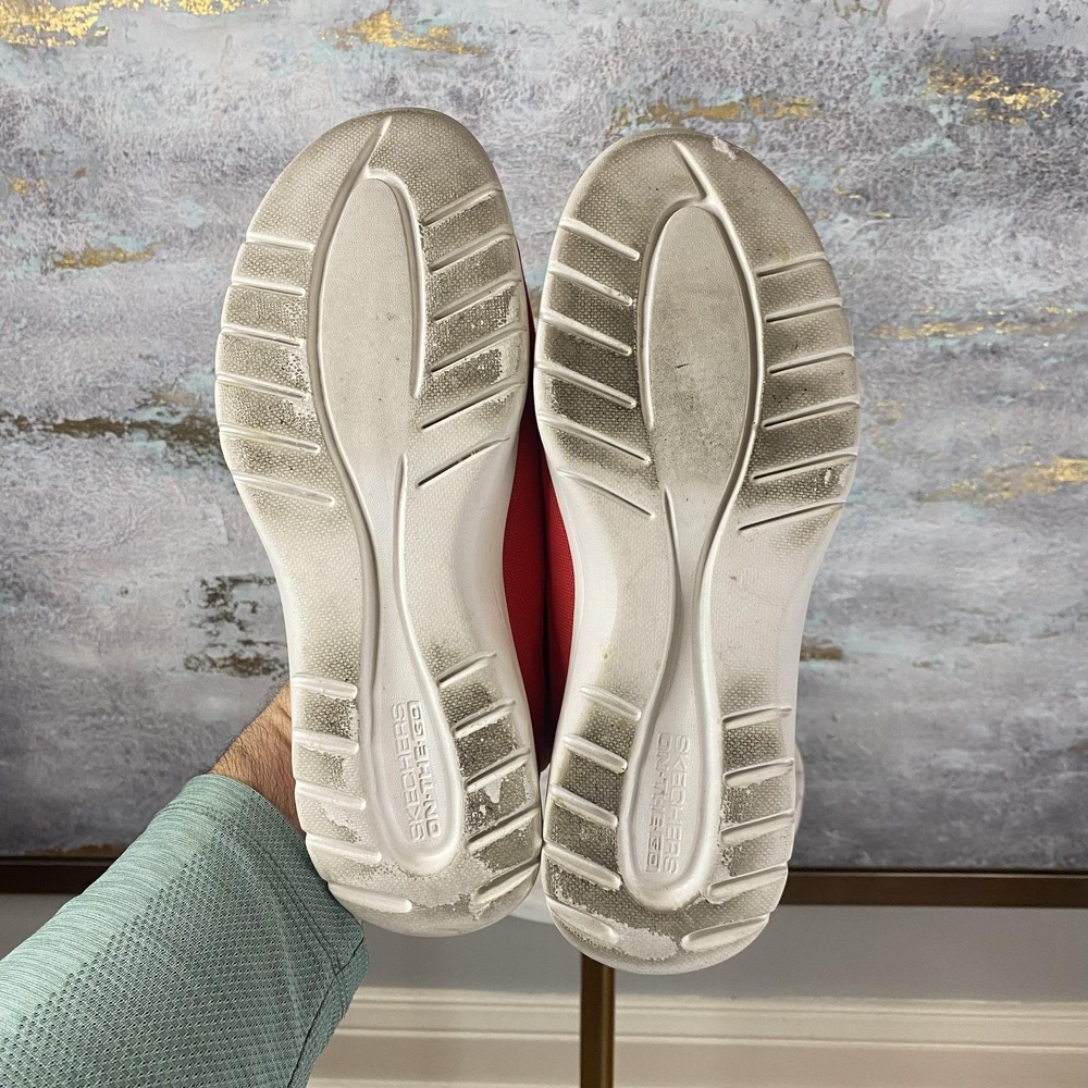Skechers On-the-Go Shoes Womens Size 9.5 Red Canvas Boat Slip On SN 136496 - Picture 11 of 11